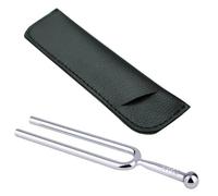 Diapason Afinador de violín de 440 Hz, tono A, martillo, ligero, de acero inoxidable, portátil, con caja de almacenamiento.