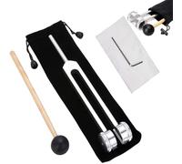 Diapasón de 128 Hz Diapasón Terapéutico Diapasón Neurología Aleación de Aluminio Respuesta de Frecuencia Precisa con un Martillo de Silicona para la Terapia Terapia de Chakras Terapia de