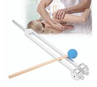 Diapasón de afinación de 68,05 Hz, terapia de masaje, diapasón para aliviar el estrés con martillo de madera, diapasón sensorial de prueba de nervios