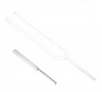 Diapasón de cristal de cuarzo chakra de 16 mm de diámetro, diapasón con golpeador acrílico, instrumento musical curativo for curar el equilibrio de la energía sutil(B NOTE,440Hz)