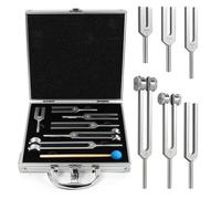 Diapason,Diapasones Terapeuticos Chakras,Set de 6 con (128 Hz, 256 Hz, 512 Hz,1024 Hz,2048 Hz, 4096 Hz), ideal para terapia, para terapia de chakras, terapia de sonido, mantener el cuerpo y la mente