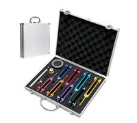 Diapason,Diapasones Terapeuticos Chakras,Set de 8 con base + 1 martillos de silicona y paño de limpieza,ideal para terapia, para terapia de chakras, terapia de sonido, mantener el cuerpo y la mente