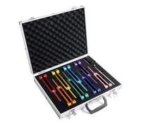 Diapason,Diapasones Terapeuticos Chakras,Set de 8 con base + 1 martillos de silicona y paño de limpieza,ideal para terapia, para terapia de chakras, terapia de sonido, mantener el cuerpo y la mente