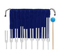 Diapasón, Juego De Diapasones Sensoriales De Aluminio, 9 Piezas 174/285/396/417/528/639/741/852 / 963HZ Juego De Herramientas De Terapia De Sanación De Sonido De Diapasón, Con Una Bolsa De Almacenamie