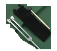 Diapasón profesional 256HZ 1024HZ, instrumento Musical de percusión aluminio, diapasón, tono estándar para la sanación de los chakras, terapia de sonido(Silver bag hammer)
