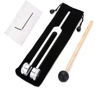 Diapasón Terapeutico 128 Hz, Conjunto de Diapasones Terapeuticos con Bate, Maleta y Limpiador, Ideal para Terapia Vibracional, Relajación Holística y Calibración Musical