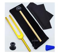 Diapasones Terapeuticos Diapasón de aleación aluminio, conjunto colores 432hz, diapasones sonido, instrumentos musicales percusión(Gold 432hz)