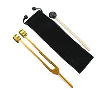 Diapasones Terapeuticos Diapasón profesional 256HZ 1024HZ, instrumento Musical de percusión aluminio, diapasón, tono estándar(Gold bag hammer)
