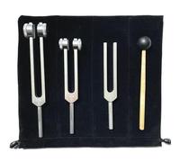 Diapasones Terapeuticos Juego de 3 uds diapasones 128 256 512 HZ, for Yoga, grupo meditación, percusión Musical relajante aluminio(Silver)