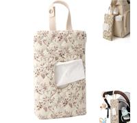 Diaper and Wipes Pouch, Wipes and Diaper Pouch, Portable Quilted Travel Wipe Holder for Diaper Bag, Car, and Home (A-1PC)