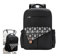 Diaper Backpack for Mom, Double Layer Travel Must-Haves Tote with Stroller