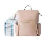 Diaper Bag, Water-Resistant PU Leather Baby Bag, Spacious Travel Daypack, Multi-Pocket Organizer, Stylish Sturdy Backpack, Comfortable Shoulder Straps For Parents And Everyday Use
