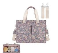 Diaper Caddy Organizer, Portable Diaper Bag, Travel Diaper Organizer, Floral Pattern Diaper Tote, Lightweight Tote Diaper Bag,Cart Bag Travel Accessories, Nursery Storage Bin For Diapers, Wipes &