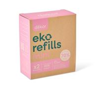 Diaper Dekor Mini recambios, 2 unidades, solo recambios ecológicos para cubos de pañales hechos con un 70% de materiales reciclados, más rápidos, fáciles y más rentables que las bolsas de basura, sin