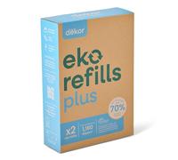 Diaper DEKOR PLUS - Recambios para cubo de pañales | 2 unidades sin perfume | Marcado exclusivo en el extremo del forro | Grueso, rápido y fácil de reemplazar | Sistema de recambio más económico |
