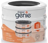 Diaper Genie Bolsas de repuesto de 270 unidades (paquete de 3) aroma limpio para ropa sucia | Recambios de cubo de pañales con bloqueo máximo de olor | Capacidad para hasta 810 pañales para recién