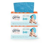 Diaper Genie - Cartucho de recambio original Easy Roll 2 paquetes de 18 bolsas compatibles con cubos de pañales Diaper Genie Platinum - Suficiente para 10 meses