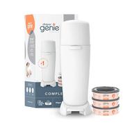 Diaper Genie Cubo completo (blanco) | Incluye 3 recambios que contienen hasta 810 pañales de tamaño recién nacido | Incluye 1 filtro de carbono