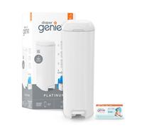 Diaper Genie - Cubo de basura con pañales (1 recarga Easy Roll, 18 bolsas) EU, Blanco Lys