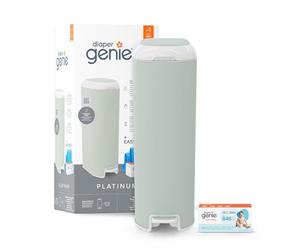 Diaper Genie - Cubo de basura con pañales (1 recarga Easy Roll, 18 bolsas) EU, Verde