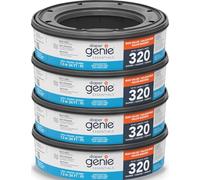 Diaper Genie Essentials - Paquete de 4 recambios redondos | Capacidad para hasta 1280 pañales para recién nacidos | Cuenta con película continua sin perfume | Compatible con cubos Diaper Genie