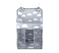 Diaper Holder For Crib | Adjustable Multi Pocket Baby Storage Organizer | Nursery Changing Table Diaper Stacker For Wall Or Door | Perfect For Bottles Clothes Tissues Toys Baby Essentials