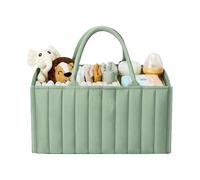 Diaper Organizer - Felt Storage Tote Bag, Foldable Storage Bag, Thick Protective Fabric Walls, Reinforced Double Stitched Carry Handles, Nursery Organization Accessory for Bedside