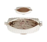 Diaper Pouch - Bear Organizer for Maternity | Machine Washable with Base & Animal Print Fabric for Bottle, Socks, Kids Snacks and Mother