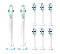 DIAPIN Cabezales de cepillo de dientes de repuesto compatibles con cepillos de dientes eléctricos Philips Sonicare, para sistema a presión, paquete de 8