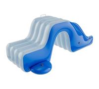 Diapositiva de Piscina Inflable, 41.3x68.9x29.5 Engrosamiento de la Piscina PVC Toblo de, Anti-Rollover Wide Water-Fillable para Exteriores, Interiores, Patio Trasero, Azul Oscuro + Gris
