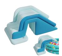 Diapositiva De Piscina Inflable - Rampa De Agua Plegable Antideslizante para Piscina, Playa, Estanque | Parque Acuático Flotante Exterior para Niños Y Familia, Fiesta De Verano Y Cumpleaños