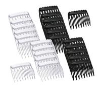 Diapositiva del cabello lateral - clip formal, agarre decorativo | Herramienta de peinado de transparente, soporte de velo de fiesta, adorno de cabello grueso, postizo de dientes negros para