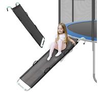 Diapositiva del trampolín, tobogán al aire libre resistente a la lágrima con manejo de accesorios de trampolín fáciles de ensamblar para niños que suben y se deslizan hacia abajo, accesorios negros