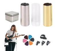Diapositiva para guitarra, barra deslizante de guitarra de 60 mm, kit de accesorios ligeros para instrumentos musicales para principiantes, mejora de tono