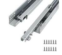 Diapositivas de cajón de 500 mm 250550 mm, rodamiento de bolas ajustable montado en la parte inferior, deslizamiento suave, 1 par, ideal para mejorar la cocina y los muebles