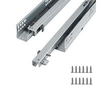 Diapositivas de cajón de cierre suave de 250 mm y 550 mm, rodamiento de bolas montado en la parte inferior, 1 par, ideal para un funcionamiento suave y fácil acceso, perfecto para cocina y muebles