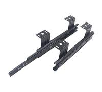 Diapositivas de cajón de cierre suave, Guías for cajones de alta resistencia, guías for extensión completa con rodamiento bolas for teclado, color negro, 10-12 pulgadas, paquete 2