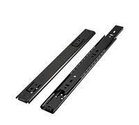 Diapositivas de cajón de rodamiento de bolas resistentes, extensión completa de 400 mm, montaje lateral de metal Ra, 2 pliegues, perfecto para un funcionamiento suave del cajón, 1 par