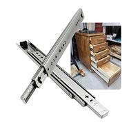 Diapositivas de gabinete de cocina de alta resistencia 3001400 mm, rieles guía de acero industrial, capacidad de carga de 145 kg, 1 par de guías telescópicas para cajones para un funcionamiento suave
