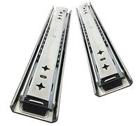 Diapositivas telescópicas para cajones con rodamientos de bolas resistentes de 91 cm para armarios, estantes industriales y extensiones de mesa, 1 par de corredores deslizantes