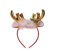 Diapositivas y clips para el pelo, diadema de fiesta de Navidad, diademas festivas de tela suave, diseño de acebo brillante, decoración feliz, diadema para el pelo, pasadores dorados para el pelo (A