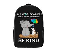 Diaria Mochila para Escuela En Un Mundo Donde Puedes Ser Cualquier Cosa, Sé Amable Bolsa De Viaje Multiusos Bolso Mochila para Hombres, Mujeres, Gimnasio, 42X32X14Cm