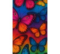 Diario a rayas para escribir, cuaderno de tapa blanda:: 80 páginas: Diseño Mariposas medidas 13,97 cm x 21,59 (Cuadernos, libretas o diarios)