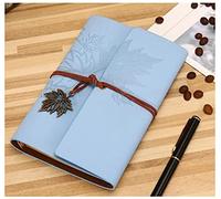 Diario A5 A6 A7 Travelers Vintage Cuaderno PU Cuero en Kraft Diario Diario Libro Diario Sketchbook Papelería Signos de Oficina Suministros de Oficina Diario Secreto Niña (Color : Blue, Size : A5 235