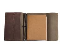 Diario A5 Cubierta Viaje Cuaderno Cuero PU Tríptico | Bolsa con de Tarjeta Para Diaristas Viajeros Profesionales Estudiantes Profesores Artistas Oficina en Casa Broncearse