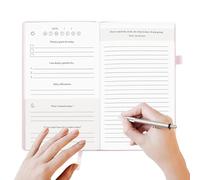 Diario agradecido,Diario agradecido,Planificador de diario de orientación - Diario de atención de atención de atención integral, libreta sin fecha para mujeres y hombres, diario guía de manifiestos
