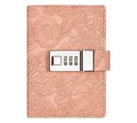 Diario con Candado Diario con cerradura de combinación, cuaderno planificador for estudiantes, adultos, diario secreto, libro código(Pink)