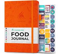 Diario de alimentos Clever Fox - planificador de comidas para rastrear la ingesta de calorías y nutrientes, se adhiere a una dieta saludable y logra objetivos de pérdida de peso, A5 - Anaranjado
