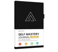 Diario de autodominio para hombres, diario de gratitud y productividad para más felicidad, positividad, crecimiento, atención plena, cuidado personal y reflexión, diario inspirador guiado para hombres