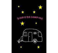 „Diario de camping“: Cuaderno con motivo de caravana y estrellas - Agenda, bloc de notas, bloc de bolsillo con 120 páginas, forrado - Accesorio caravana